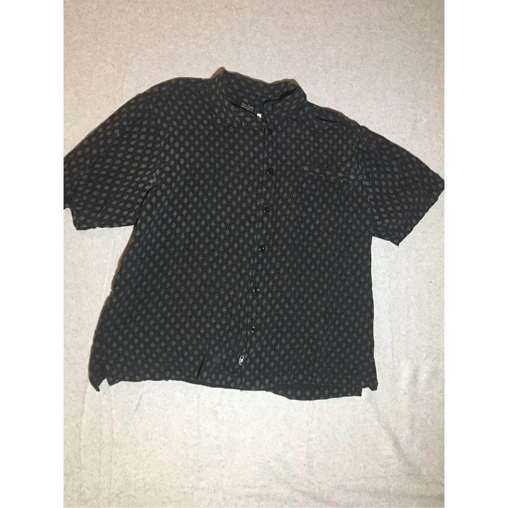 Mens Nat Nast Button Up Shirt Size XL Silk Luxury Formal Patterned Novelty Print